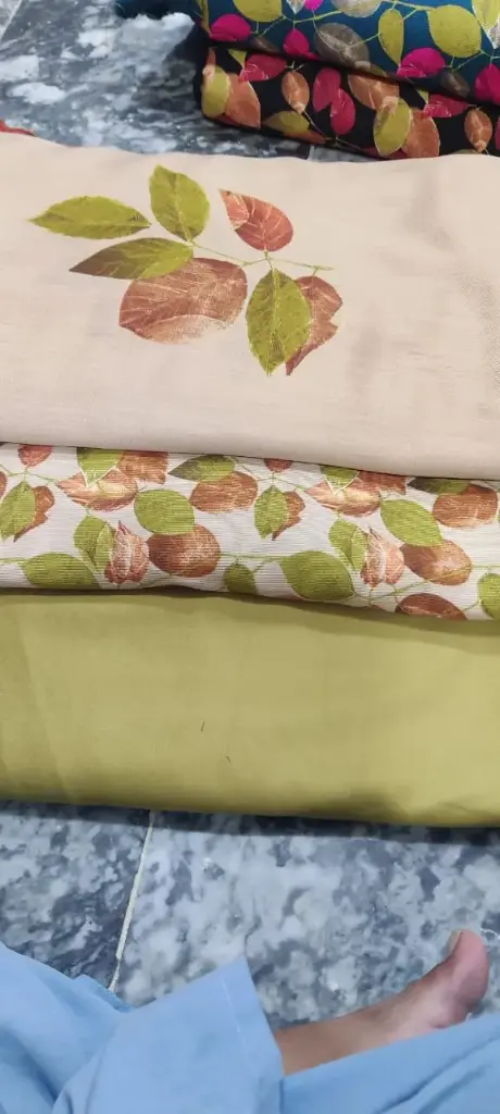 Corduroy Marina 3pc  🔶shirt cutting 2 yard  🔷 plain marina trouser 1.75 yard  🔷 corduroy wool shawl 2.5 yard