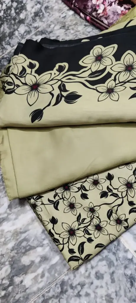 Corduroy Marina 3pc  🔶shirt cutting 2 yard  🔷 plain marina trouser 1.75 yard  🔷 corduroy wool shawl 2.5 yard