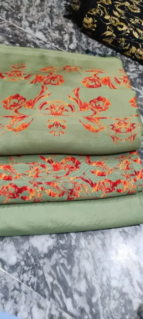 Corduroy Marina 3pc  🔶shirt cutting 2 yard  🔷 plain marina trouser 1.75 yard  🔷 corduroy wool shawl 2.5 yard