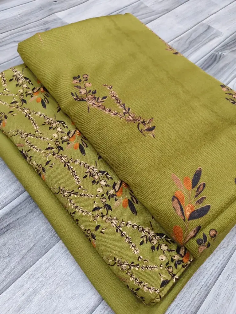 Corduroy Marina 3pc  🔶shirt cutting 2 yard  🔷 plain marina trouser 1.75 yard  🔷 corduroy wool shawl 2.5 yard