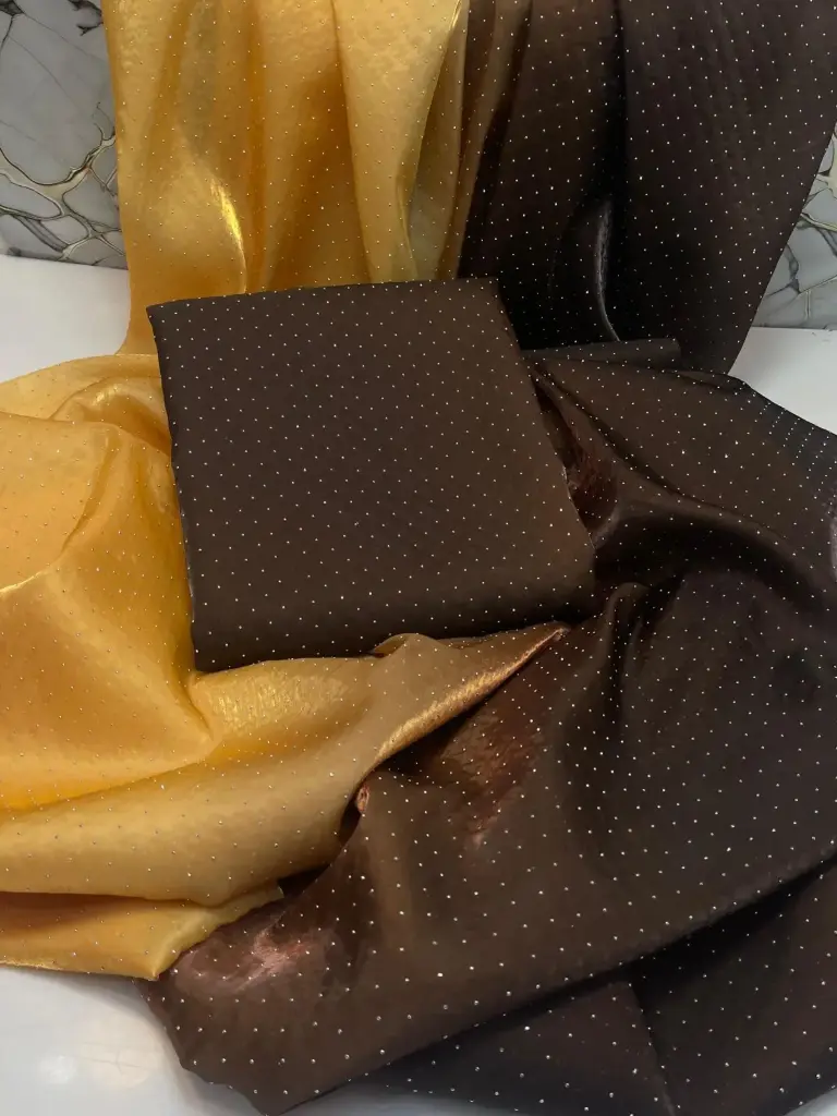 Saree collection  Stuff : shesha silk tye & dye with glitter  work Unstitched Saree  Full cutting  7meter