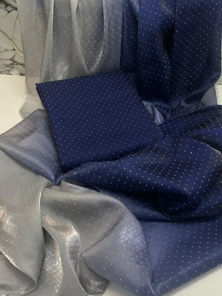 Saree collection  Stuff : shesha silk tye & dye with glitter  work Unstitched Saree  Full cutting  7meter