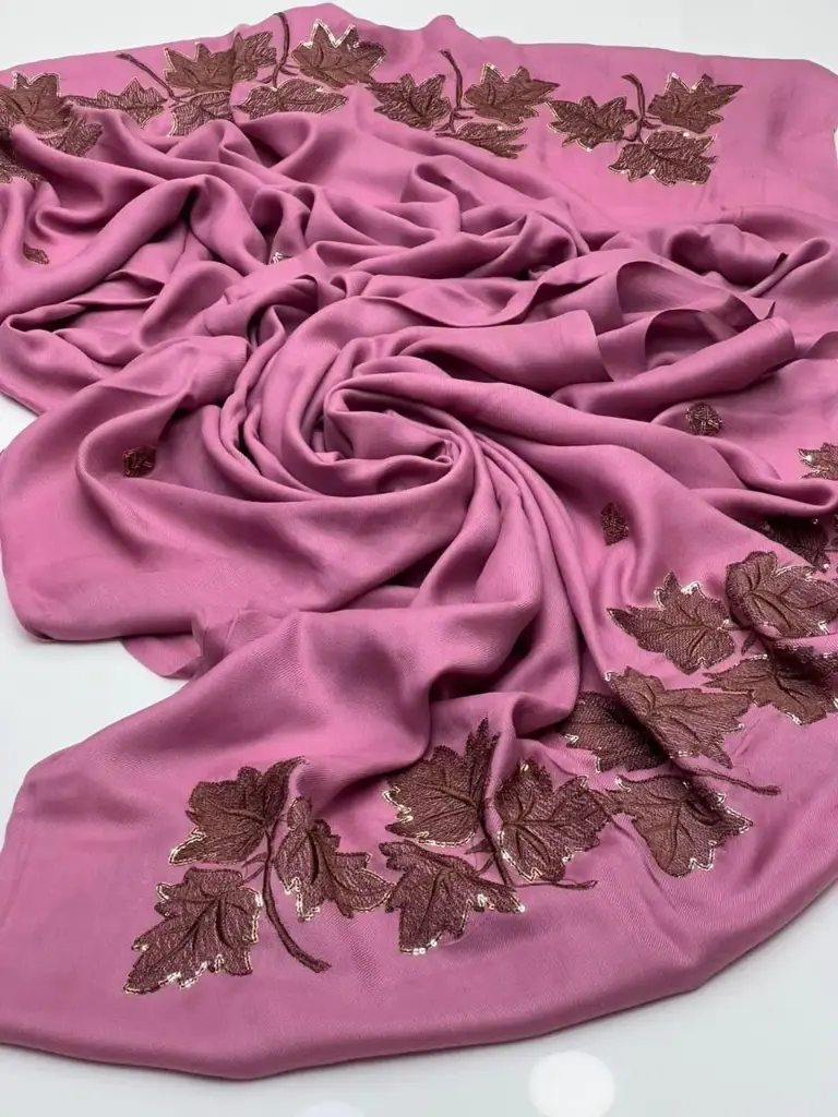 Pashmina Shawl Elegant And Beautiful Machine Sequence Shawl Excellent Quality   2.5 Yard length  1.25 Yard Width 88 Inches Length   44 Inches Width