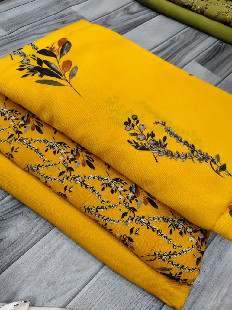 Corduroy Marina 3pc  🔶shirt cutting 2 yard  🔷 plain marina trouser 1.75 yard  🔷 corduroy wool shawl 2.5 yard