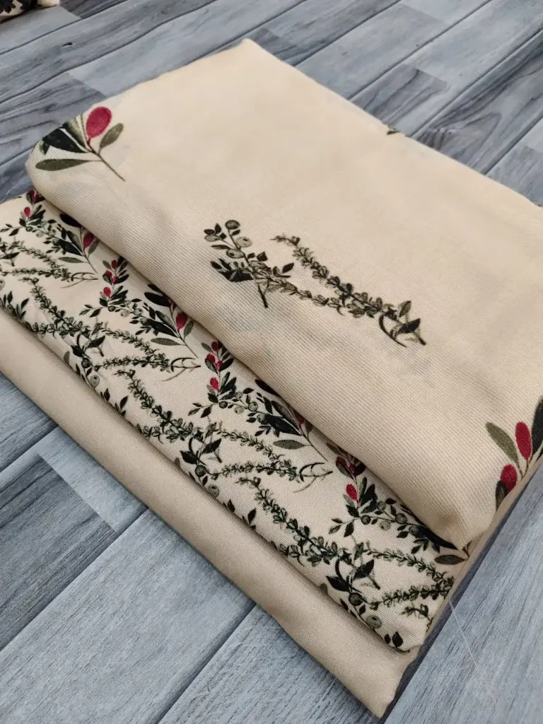 Corduroy Marina 3pc  🔶shirt cutting 2 yard  🔷 plain marina trouser 1.75 yard  🔷 corduroy wool shawl 2.5 yard