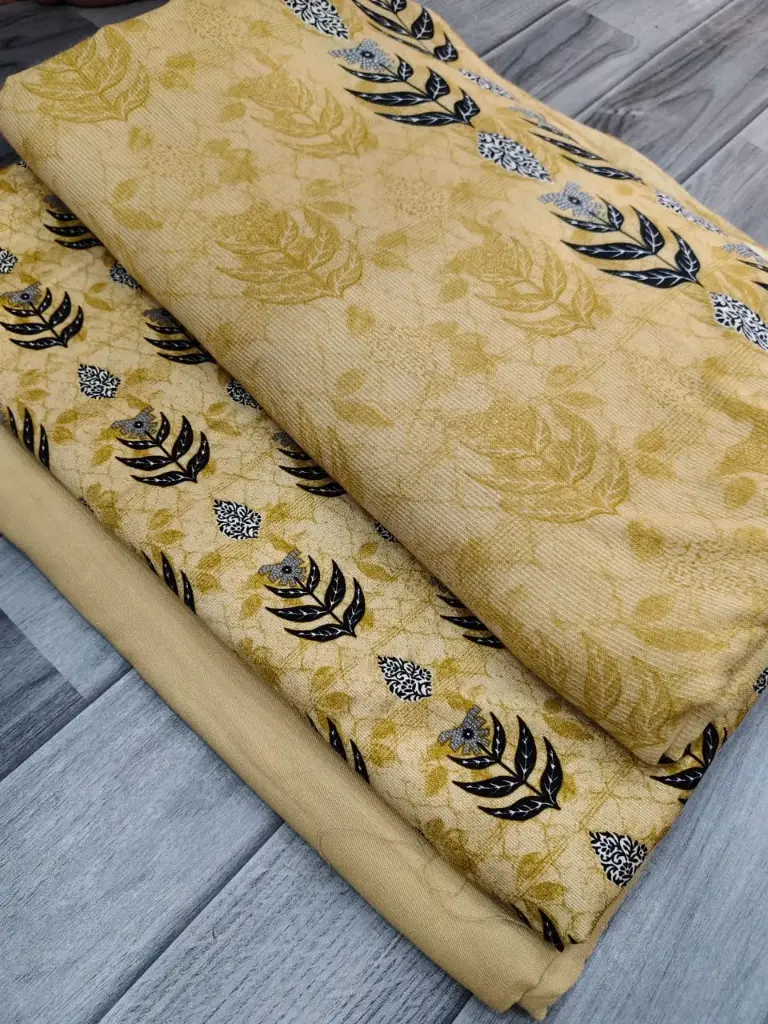 Corduroy Marina 3pc  🔶shirt cutting 2 yard  🔷 plain marina trouser 1.75 yard  🔷 corduroy wool shawl 2.5 yard