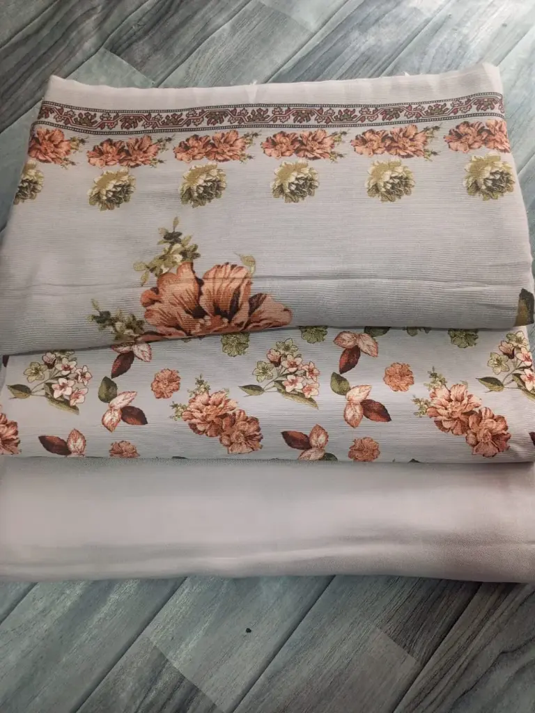 Corduroy Marina 3pc  🔶shirt cutting 2 yard  🔷 plain marina trouser 1.75 yard  🔷 corduroy wool shawl 2.5 yard