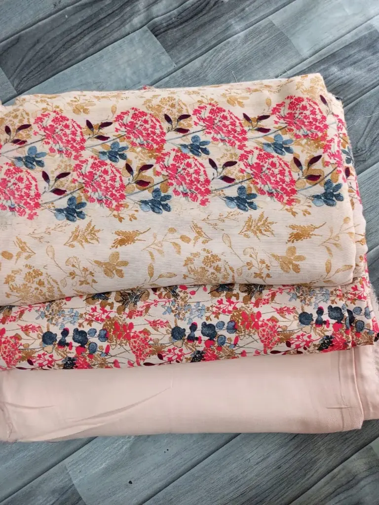 Corduroy Marina 3pc  🔶shirt cutting 2 yard  🔷 plain marina trouser 1.75 yard  🔷 corduroy wool shawl 2.5 yard